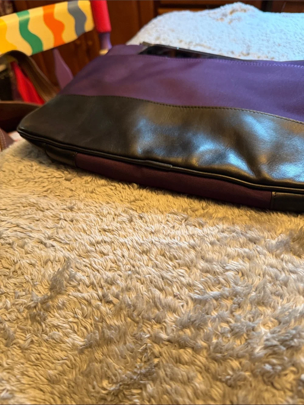 Maxx New York Purple Laptop Sleeve with Black Accents